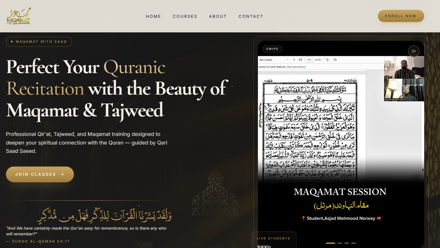 Maqamat with Saad — Quranic recitation course platform