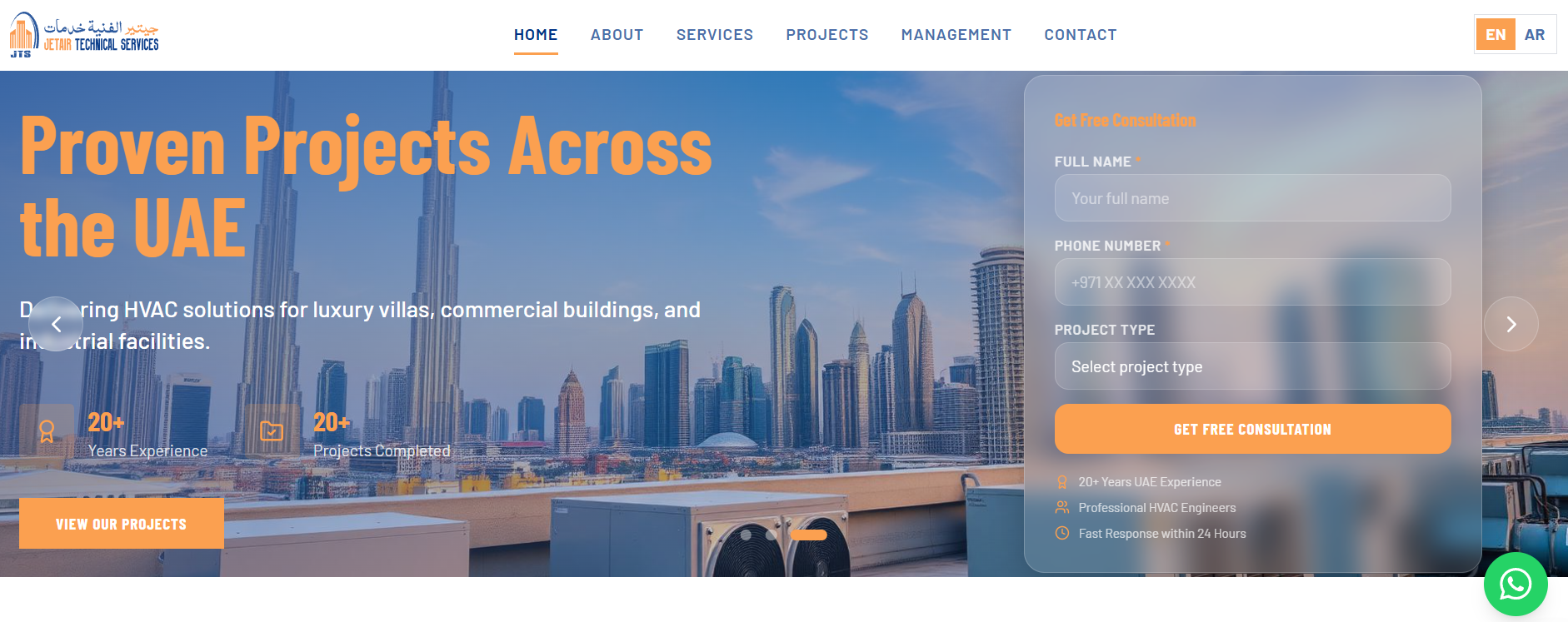 JTS Dubai — HVAC technical services site